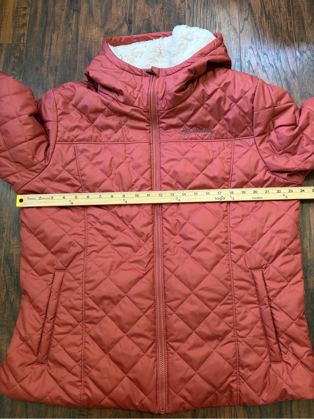 Columbia Quilted Copper Crest Fleece Lined Hooded Jacket - Picture 11 of 14